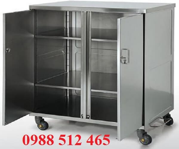 TỦ CỬA MỞ INOX 2 CÁNH