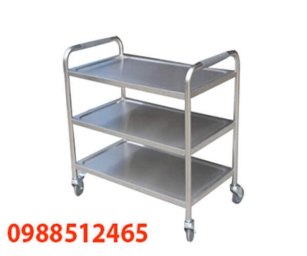 XE ĐẨY INOX 3 TẦNG