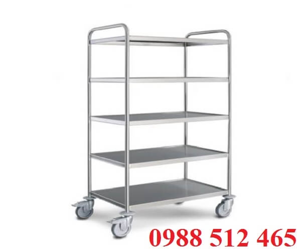 XE ĐẨY INOX 5 TẦNG